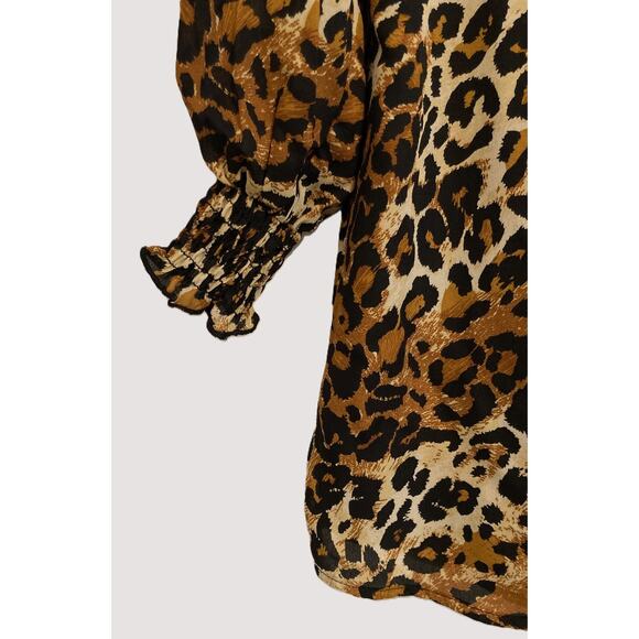 Kenedik Animal Print Square Neck Crisscross V-Back Mini Dress Sz Small Multi NWT - Picture 5 of 8